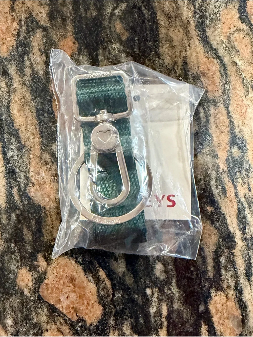 Harvey’s Keyring - Green with Silver Hardware